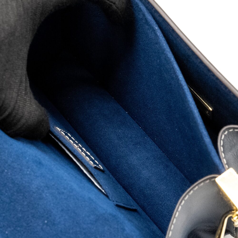AAA Replica Louis Vuitton LV MINI DAUPHINE DENIM BLUE GHW