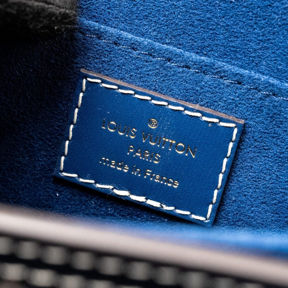 AAA Replica Louis Vuitton LV MINI DAUPHINE DENIM BLUE GHW