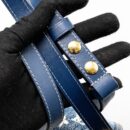 AAA Replica Louis Vuitton LV MINI DAUPHINE DENIM BLUE GHW