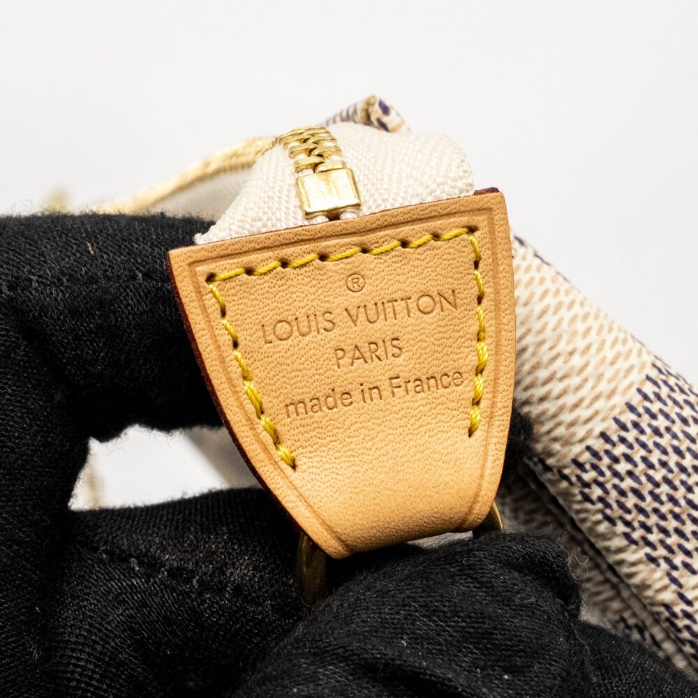 AAA Replica Louis Vuitton LV MINI POCHETTE ACCESSORIES DAMIER AZUR CANVAS GHW