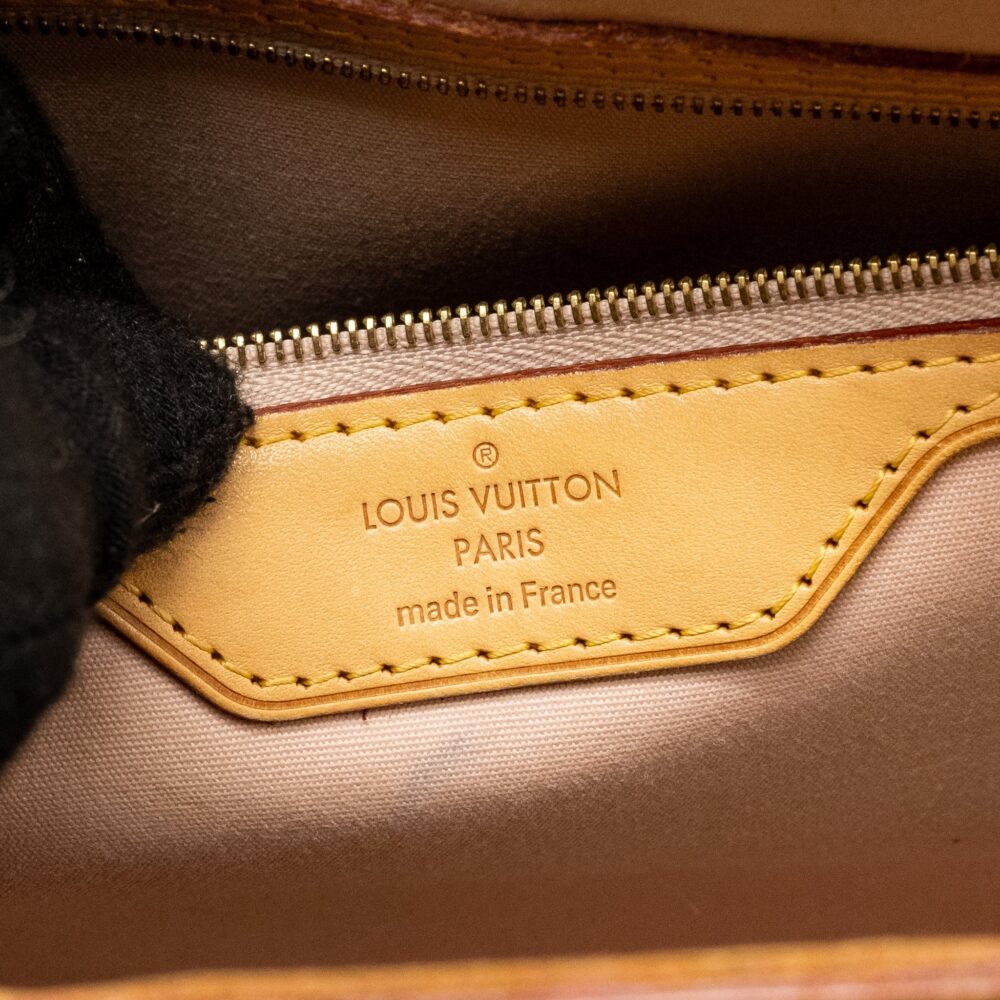 AAA Replica Louis Vuitton LV VERNIS BREA MM PATENT MONOGRAM BEIGE GHW