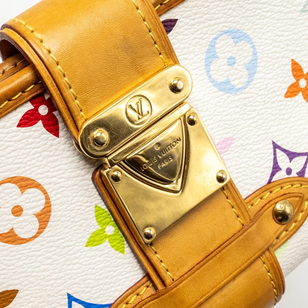 AAA Replica Louis Vuitton LV VINTAGE SHIRLEY CLUTCH MULTICOLOUR MONOGRAM CANVAS WHITE GHW
