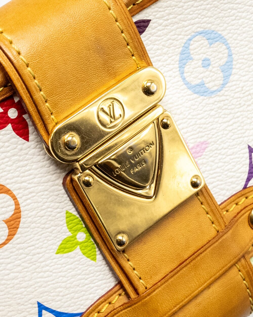 AAA Replica Louis Vuitton LV VINTAGE SHIRLEY CLUTCH MULTICOLOUR MONOGRAM CANVAS WHITE GHW