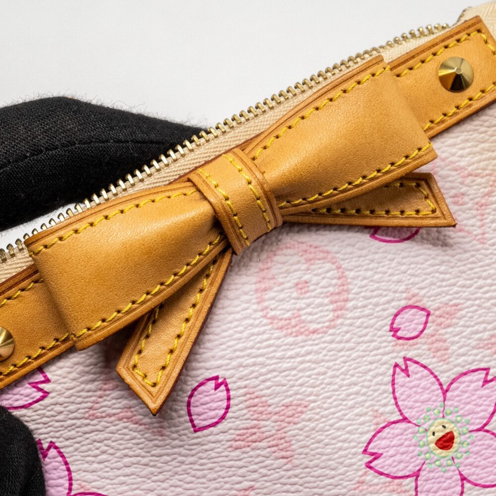 AAA Replica Louis Vuitton LV POCHETTE ACCESSORIES MURAKAMI CHERRY BLOSSOM PINK GHW