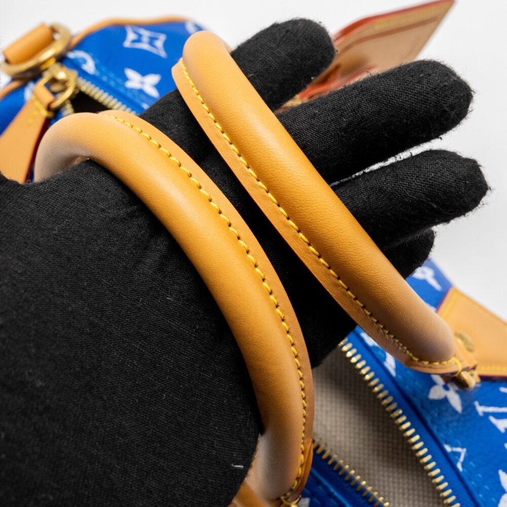 AAA Replica Louis Vuitton LV SPEEDY P9 BANDOULIERE 25 MONOGRAM SOFT CALFSKIN BLEU GHW