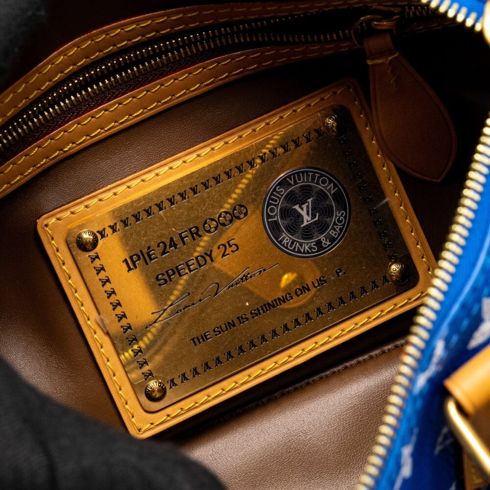 AAA Replica Louis Vuitton LV SPEEDY P9 BANDOULIERE 25 MONOGRAM SOFT CALFSKIN BLEU GHW