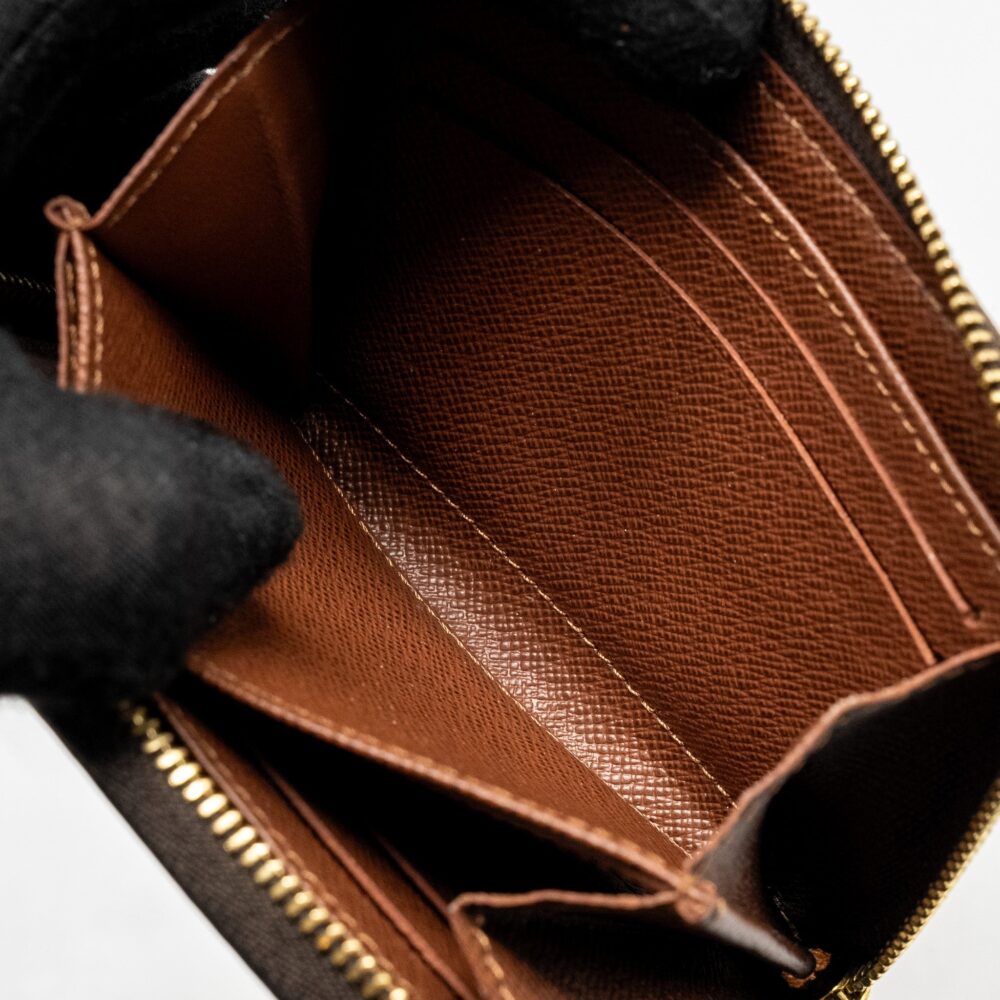 AAA Replica Louis Vuitton LV ZIPPER COIN PURSE MONOGRAM CANVAS BROWN GHW