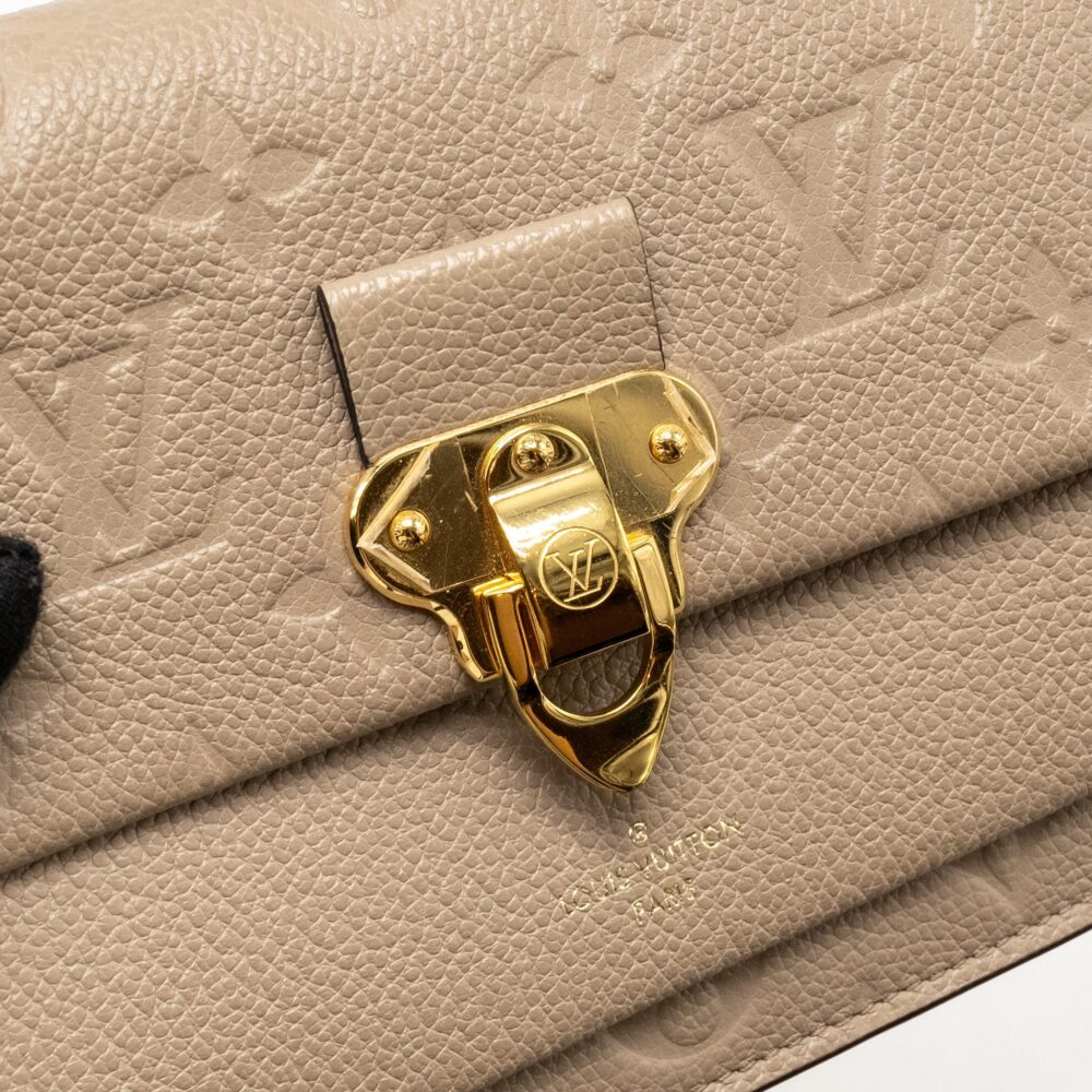 AAA Replica Louis Vuitton LV VAVIN CHAIN WALLET MONOGRAM EMPREINTE GREY GHW