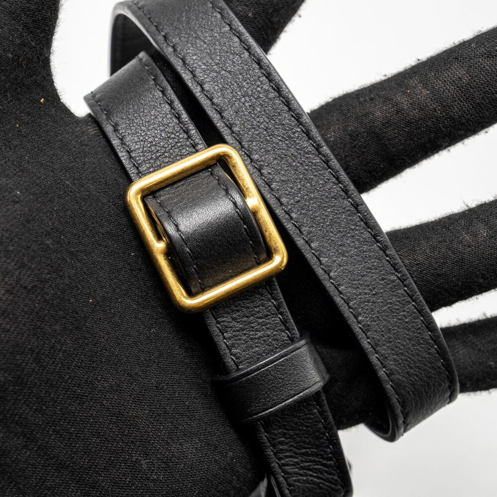 AAA Replica Louis Vuitton LV NEW WAVE BUMBAG CALFSKIN BLACK GHW