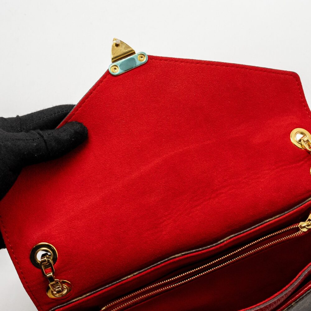 AAA Replica Louis Vuitton LV PALLAS CHAIN BAG MONOGRAM CANVAS/LEATHER RED GHW