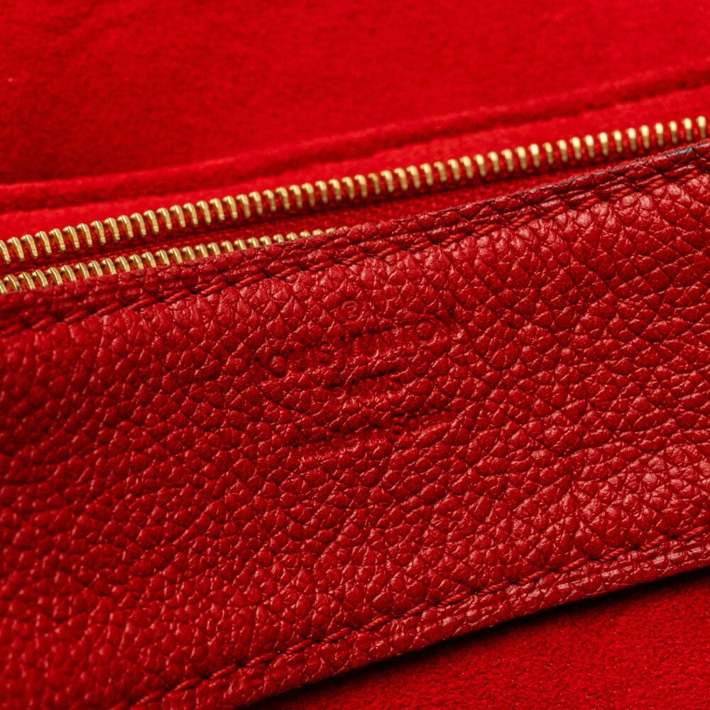 AAA Replica Louis Vuitton LV PALLAS CHAIN BAG MONOGRAM CANVAS/LEATHER RED GHW
