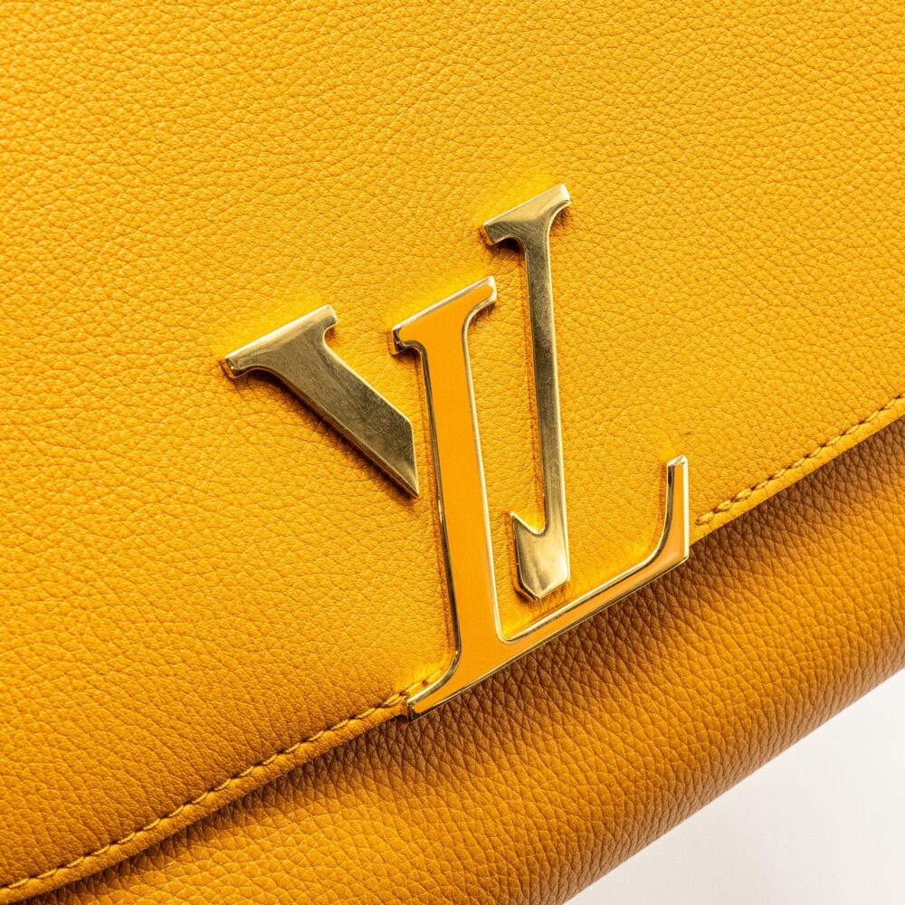 AAA Replica Louis Vuitton LV TOP HANDLE FLAP BAG CALFSKIN YELLOW GHW