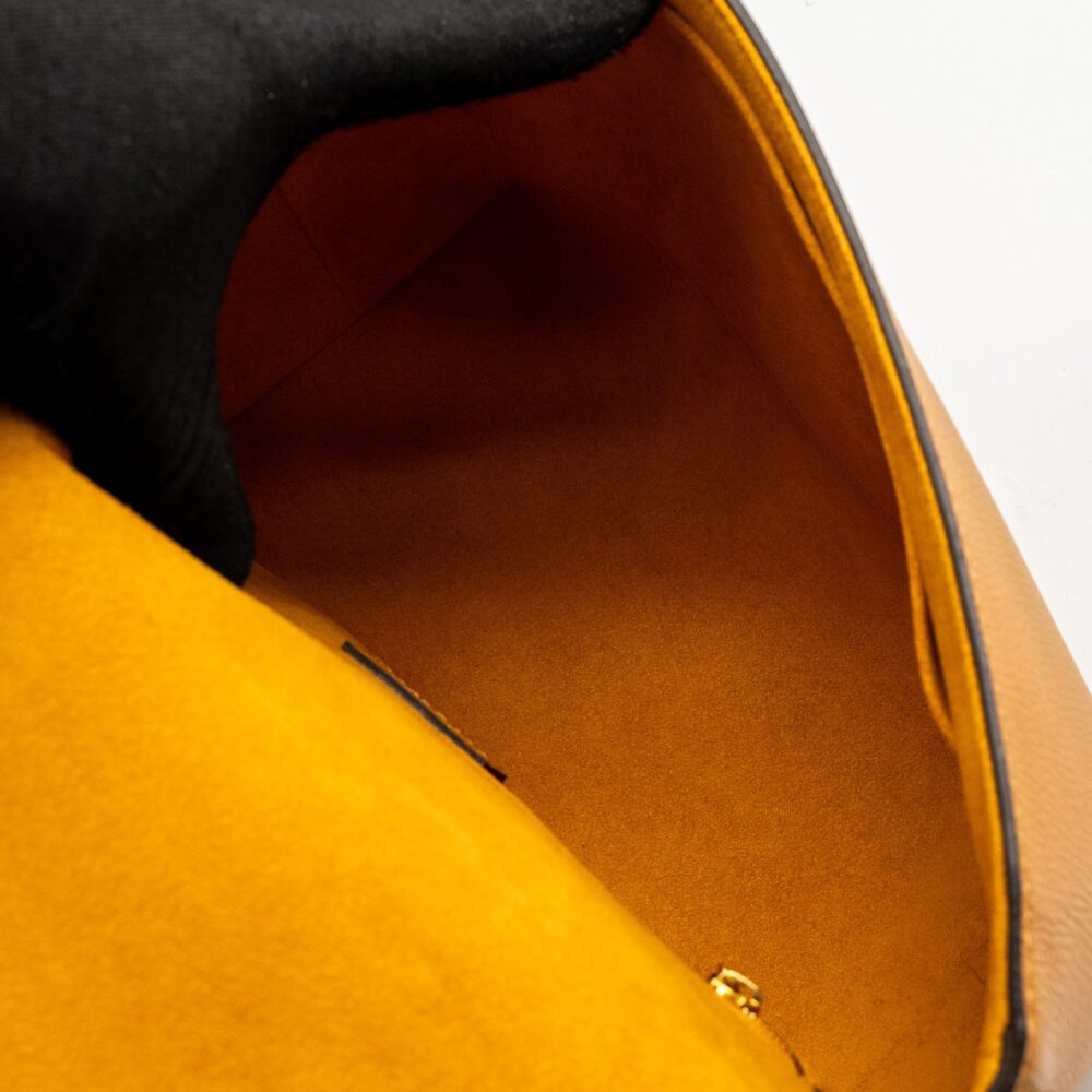 AAA Replica Louis Vuitton LV TOP HANDLE FLAP BAG CALFSKIN YELLOW GHW