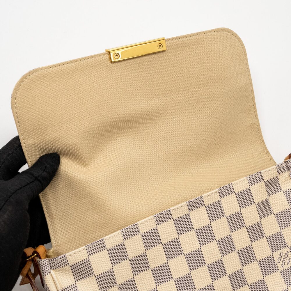 AAA Replica Louis Vuitton LV FAVORITE MM DAMIER AZUR CANVAS GHW