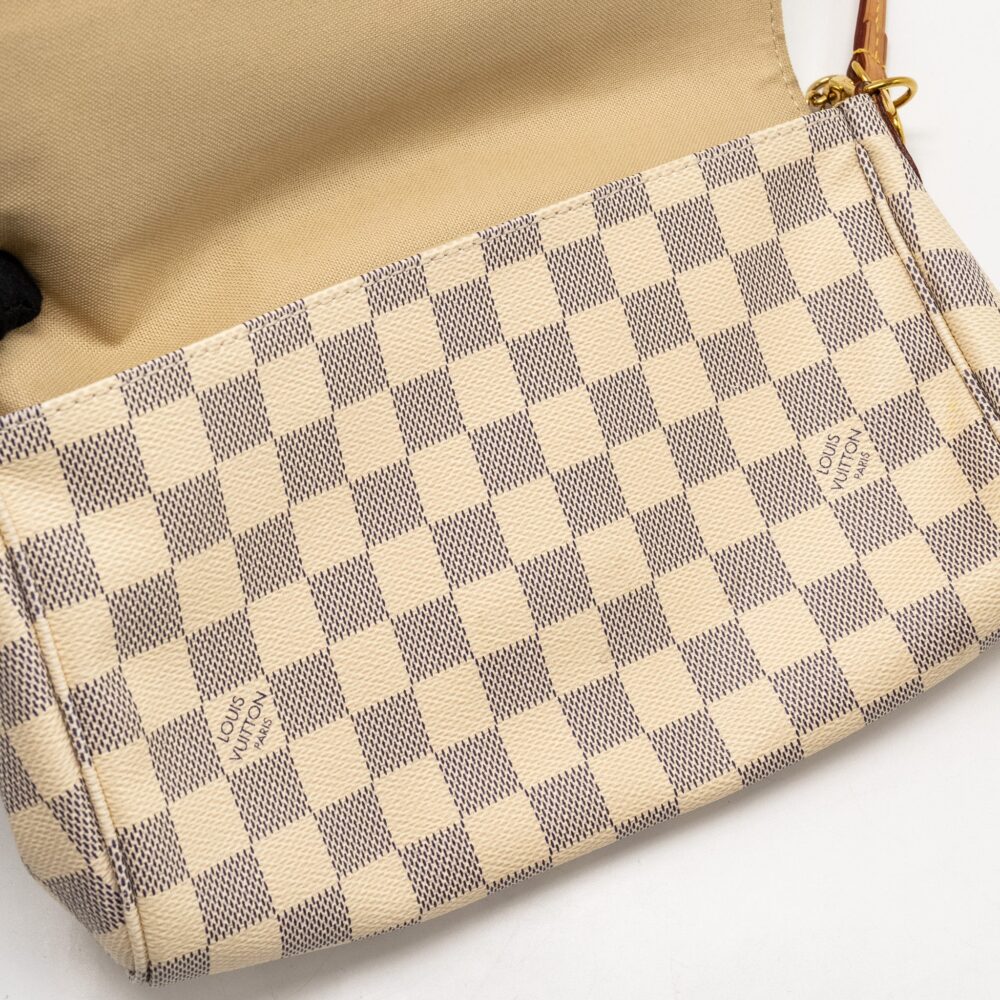 AAA Replica Louis Vuitton LV FAVORITE MM DAMIER AZUR CANVAS GHW