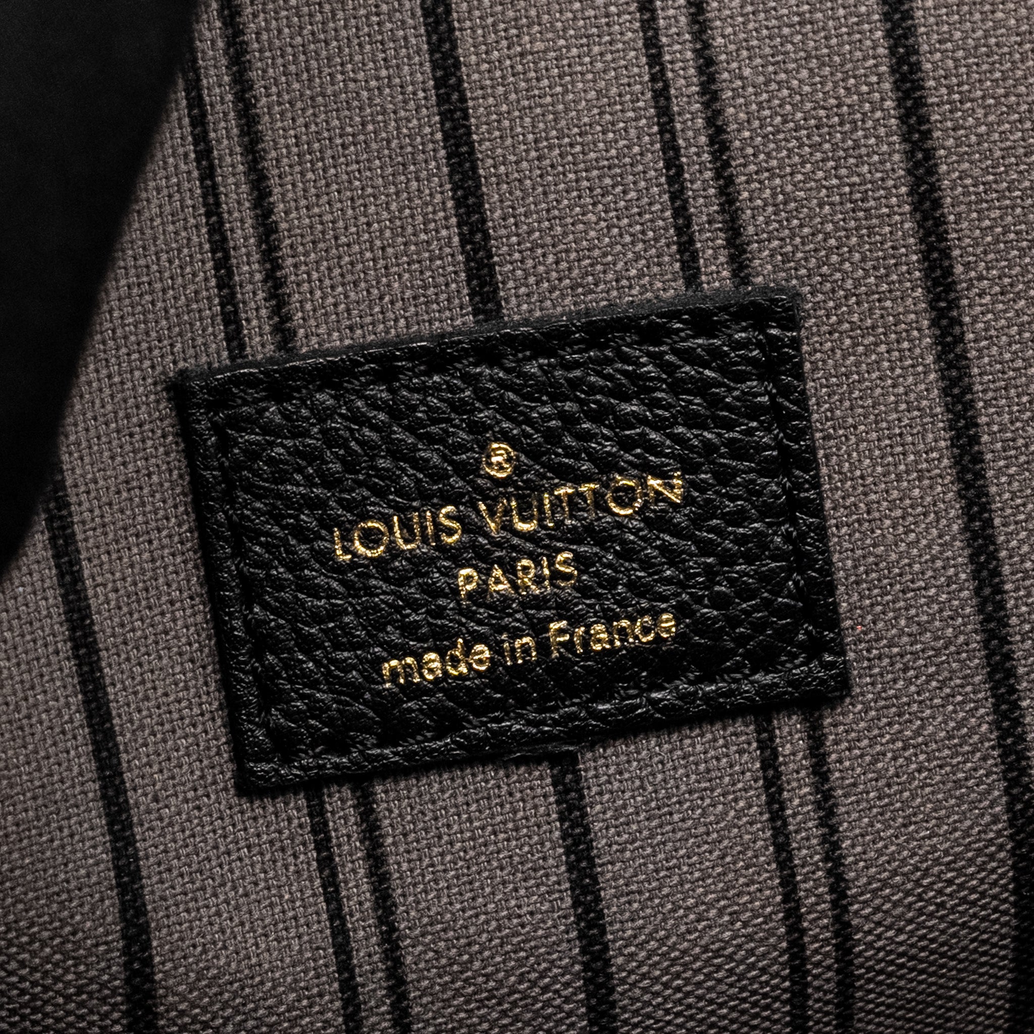 AAA Replica Louis Vuitton LV POCHETTE METIS MONOGRAM EMPREINTE BLACK GHW