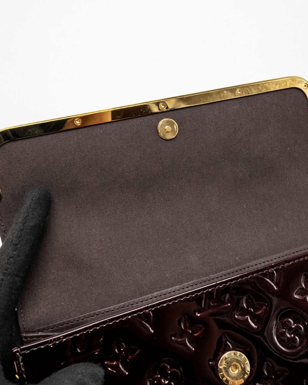 AAA Replica Louis Vuitton LV ROSSMORE MM MONOGRAM VERNIS AMARANTE GHW