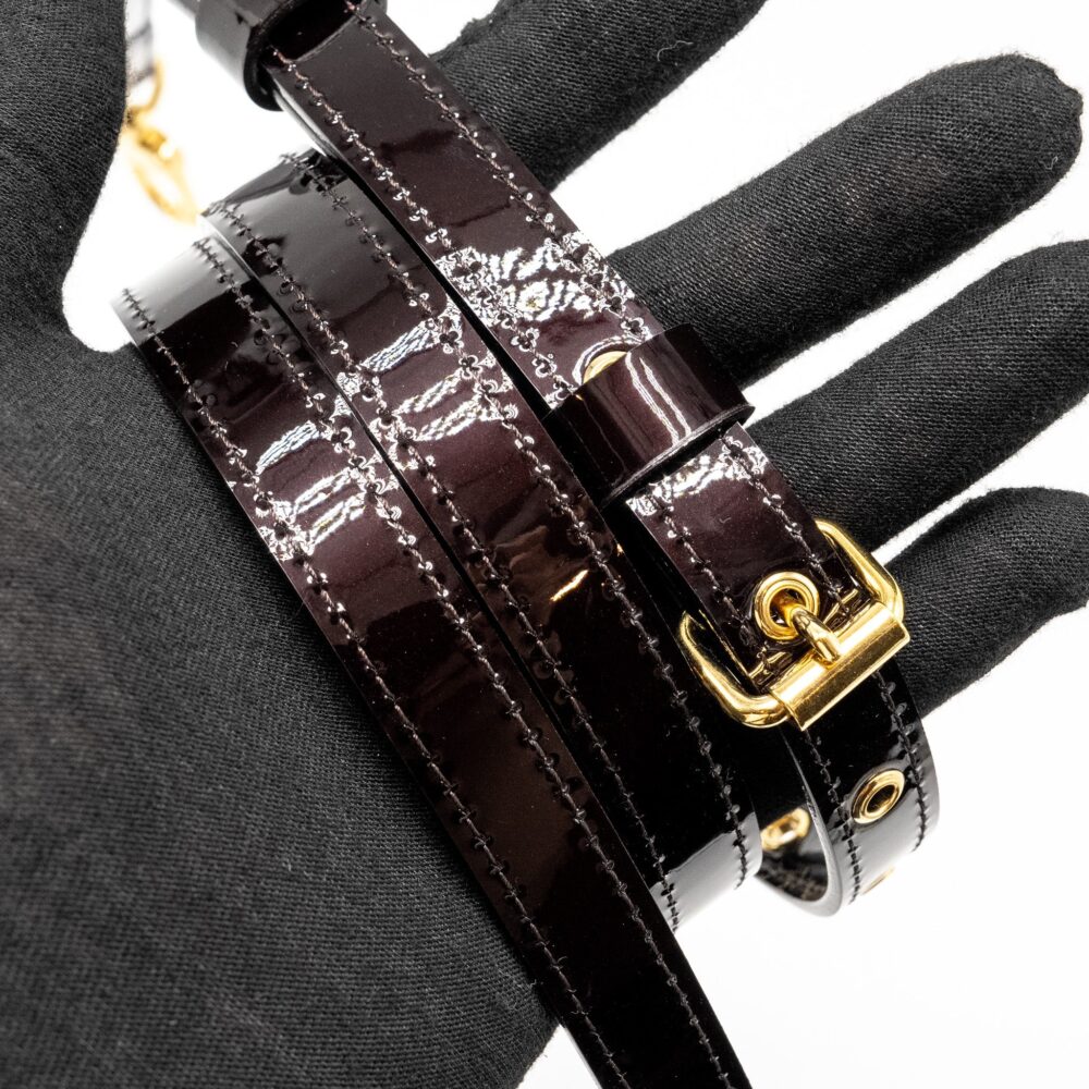 AAA Replica Louis Vuitton LV ROSSMORE MM MONOGRAM VERNIS AMARANTE GHW