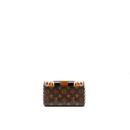 AAA Replica Louis Vuitton LV WILD AT HEART TWIST WALLET ON CHAIN CALFSKIN/MONOGRAM CANVAS MULTICOLOLUR BLACK/SLIVER HARDWARE