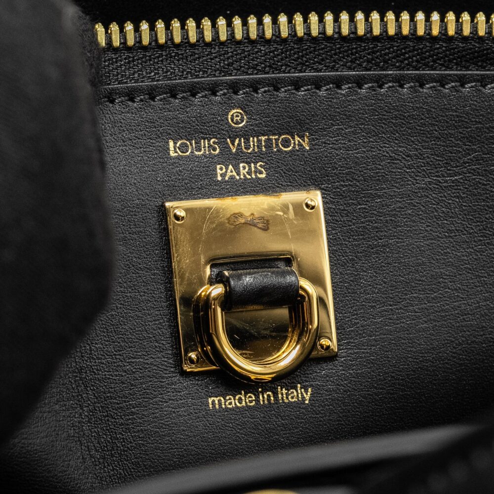 AAA Replica Louis Vuitton LV CITY STEAMER PM GRAINED CALFSKIN BLACK GHW