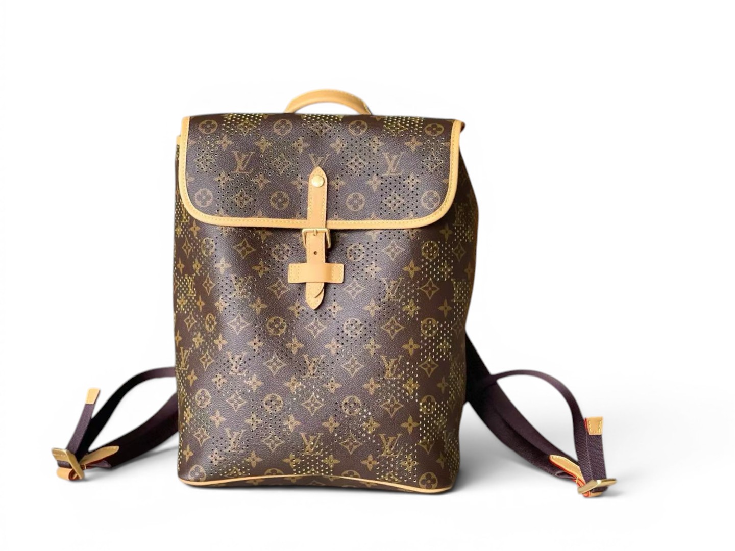 AAA Replica Louis Vuitton LV Flaneur Backpack Monogram Grid Perforated M29295