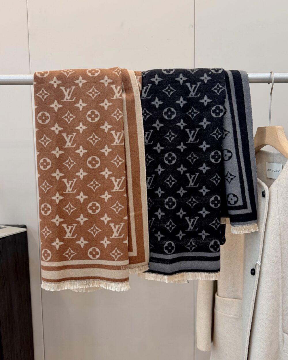 Louis Vuitton Brown Monogram Cashmere Scarf