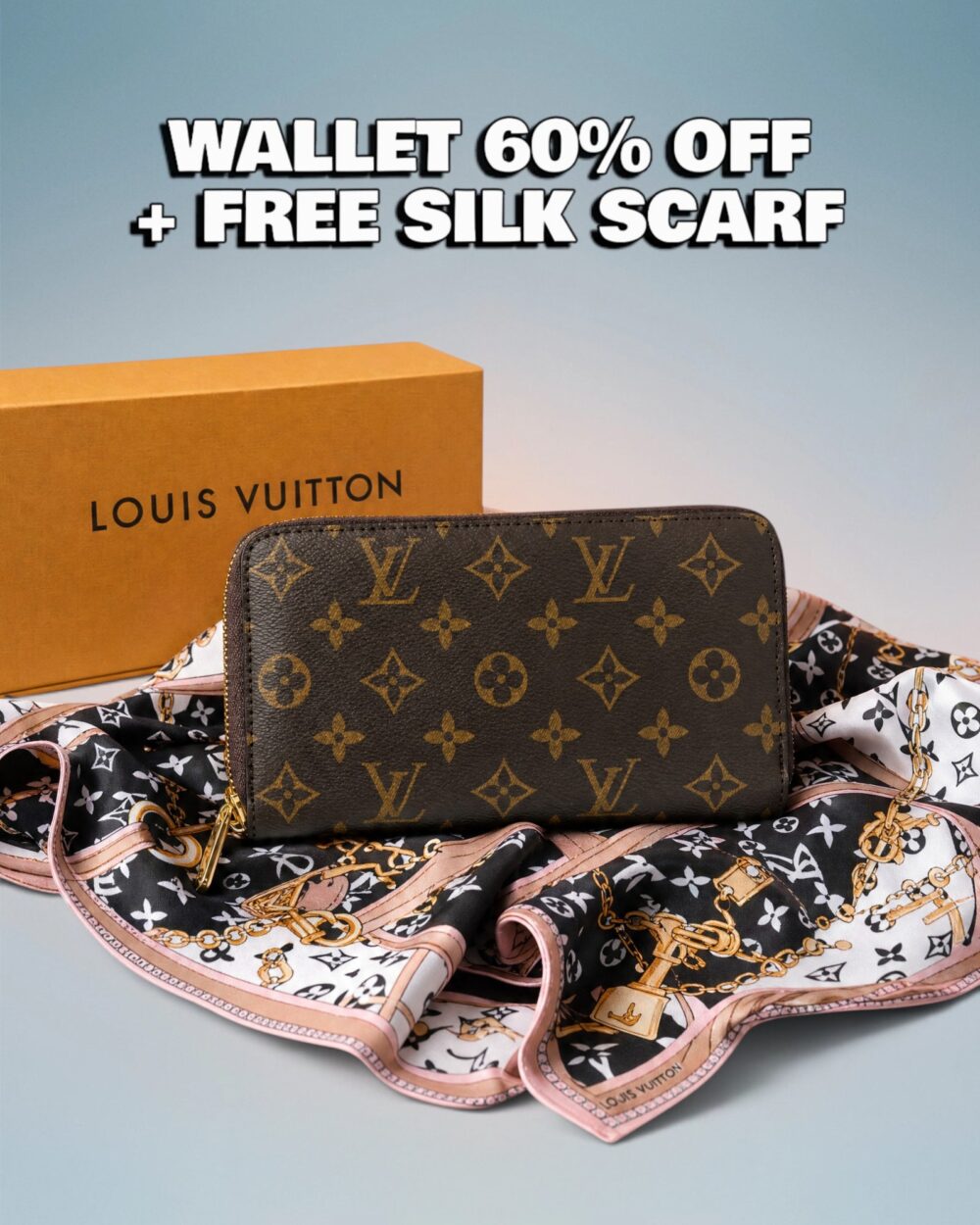 Louis Vuitton Brown Monogram Canvas Zippy Wallet