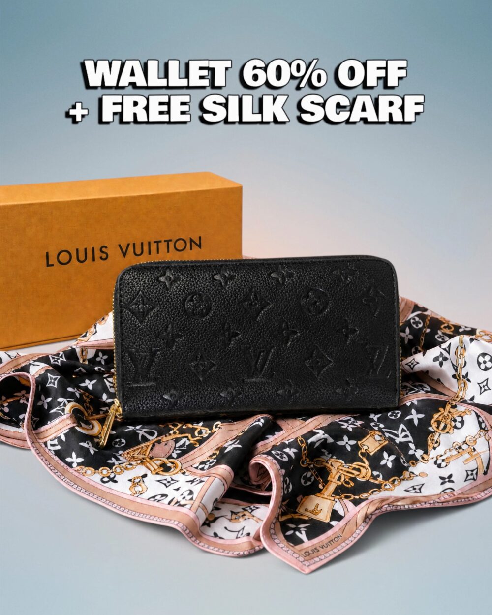 Louis Vuitton Black Monogram Empreinte Zippy Wallet