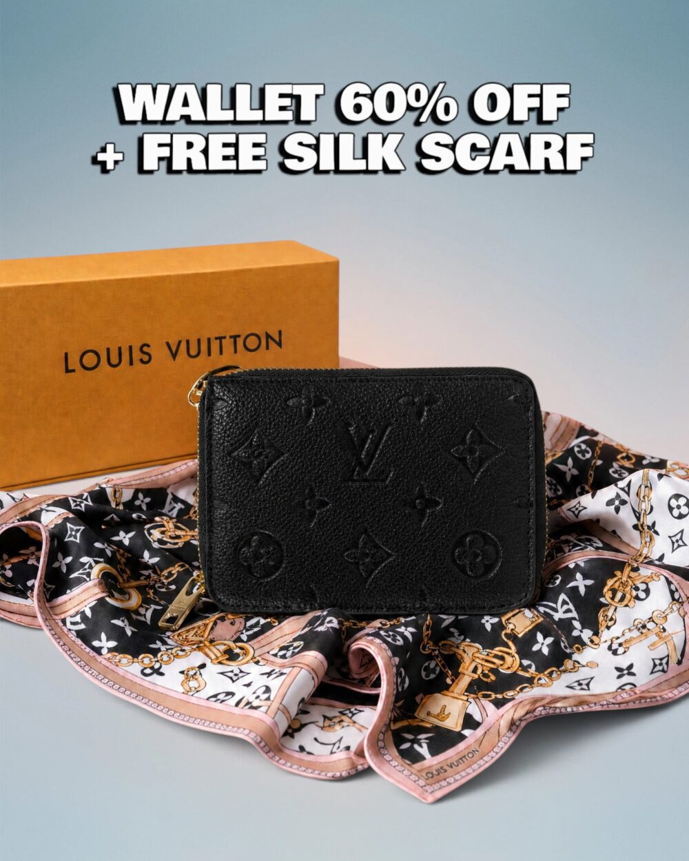 Louis Vuitton Black Monogram Empreinte Zippy Coin Purse