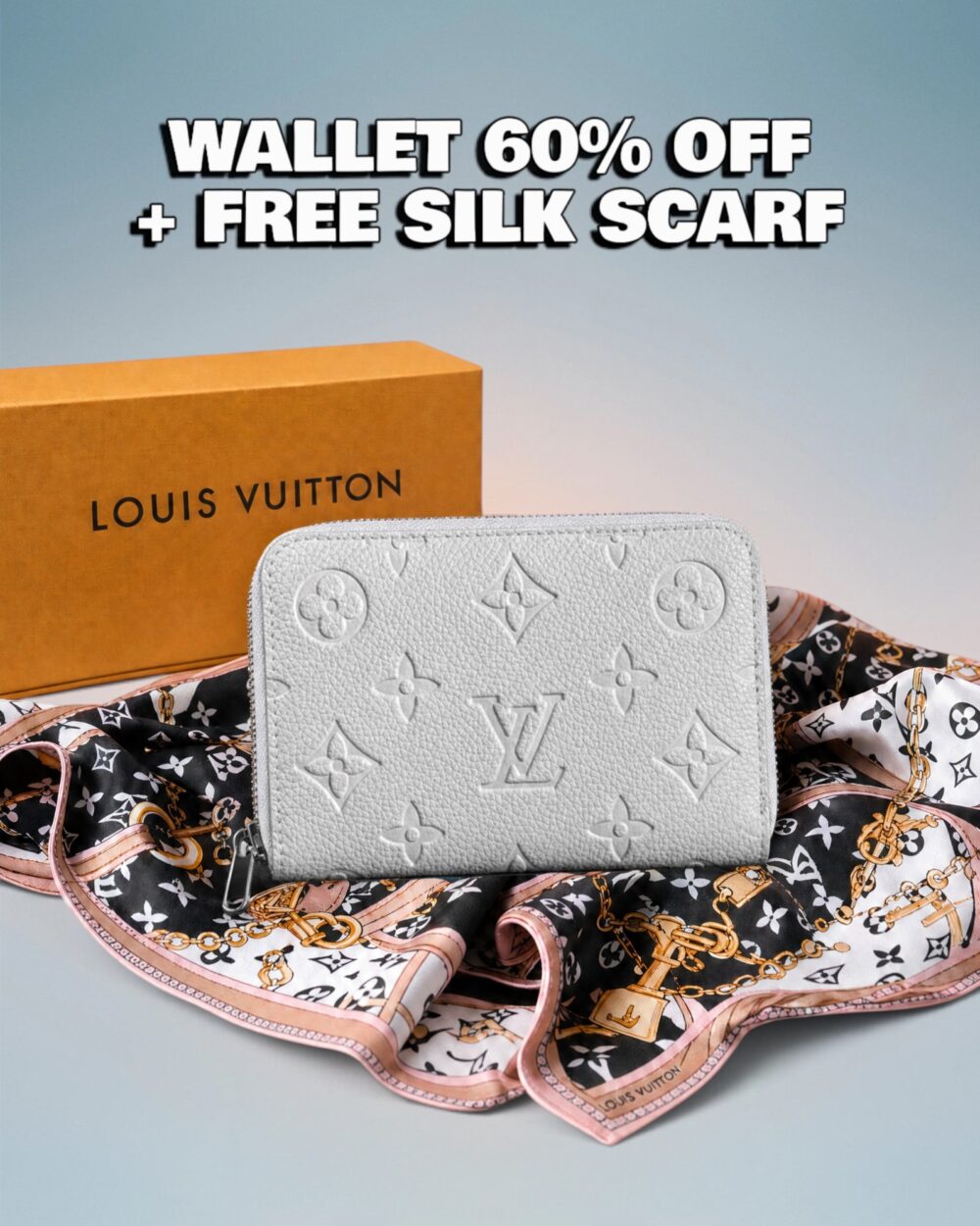 Louis Vuitton White Monogram Empreinte Zippy Coin Purse