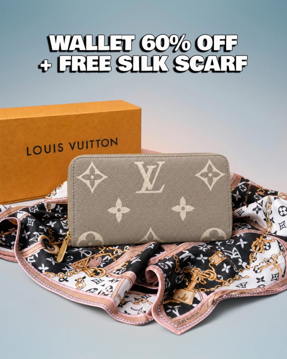 Louis Vuitton Bicolor Giant Monogram Empreinte Zippy Wallet
