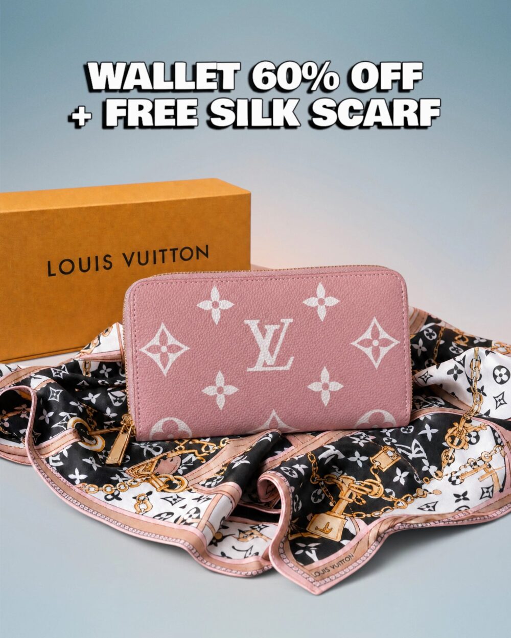 Louis Vuitton Pink Bicolor Giant Monogram Empreinte Zippy Wallet