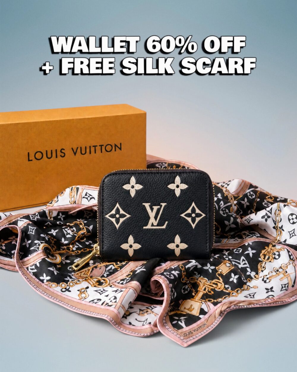 Louis Vuitton Black Bicolor Monogram Empreinte Zippy Coin Purse